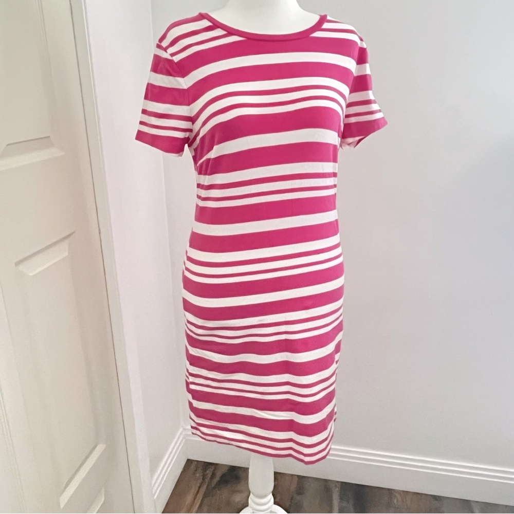 Old Navy Pink and White Striped Dress